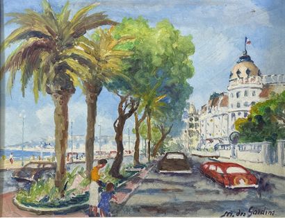M. DES GARDINS (XXe)
La promenade des anglais
Huile...