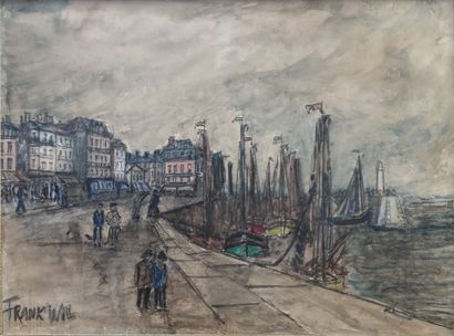 Frank WILL (1900-1951) Personnages marchant...