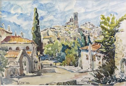 MEILLAT 
Vue de village, 1970
Aquarelle sur...