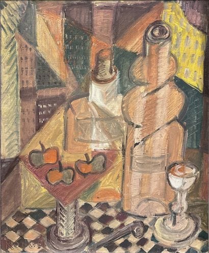 RONOET
Nature morte à la coupe, carafes et...