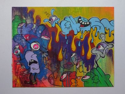 GOST
Personnages

Peinture aerosol sur isorel,...