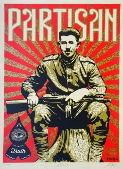 SHEPARD FAIREY (Américain, né en 1970)
Partisan,...