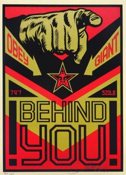 SHEPARD FAIREY (Américain, né en 1970)
Behind...