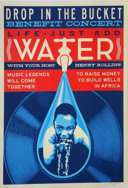 SHEPARD FAIREY (Américain, né en 1970)
Water,...