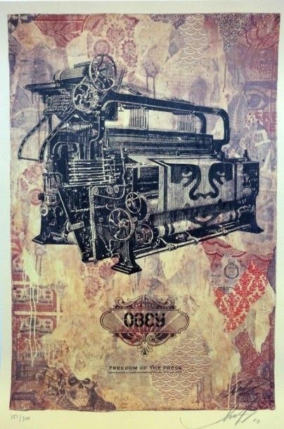 SHEPARD FAIREY (Américain, né en 1970)
Freedom...