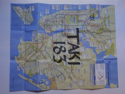 TAKI 183
Map

Peinture aérosol sur map, signée

82...