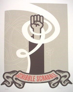 ANDY JENKINS 
Scribble Scrabble, 2005 

Sérigraphie...