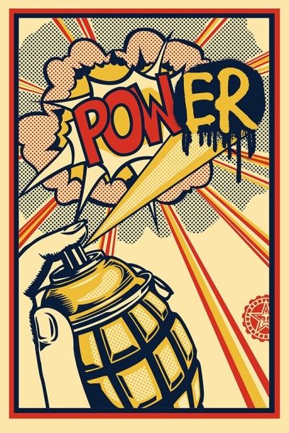 SHEPARD FAIREY (Américain, né en 1970)
POWER

...