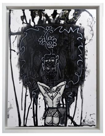 * ROBERT COMBAS
Composition à la femme
Encre...