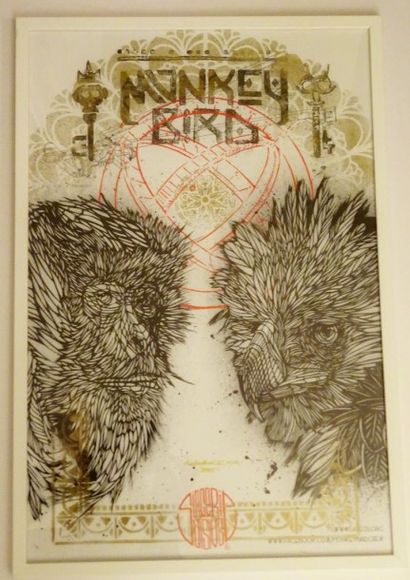 * MONKEY BIRD 
Monkeybird4

Pochoir sur fond...