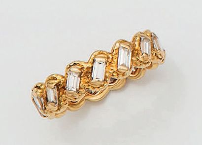 ALLIANCE DIAMANTS sertie de diamants baguette,...
