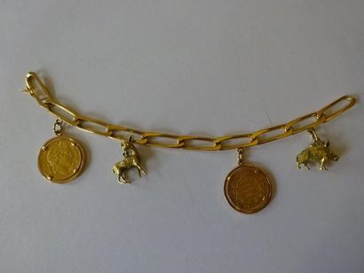 BRACELET EN OR JAUNE 18 CARATS (750 MILLIÈMES)...