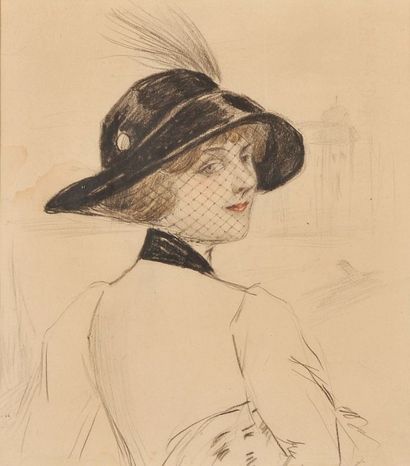 ECOLE FRANCAISE


Femme chapeautée à la voilette

Mine...