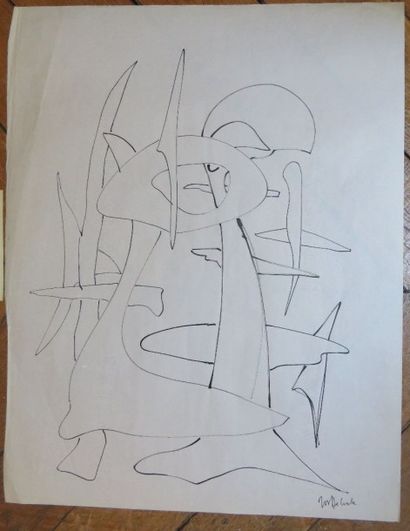 Jos DECOCK (1934-2010)
Composition

Feutre...