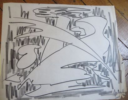 Jos DECOCK (1934-2010)
Composition

Fusain...