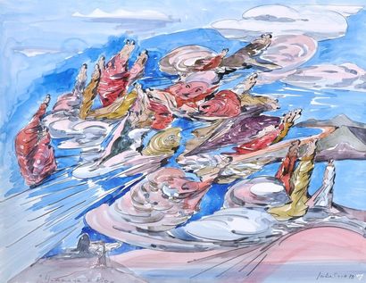 Tourbillon d’espace, 1977
Encre et aquarelle...