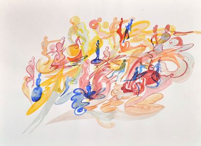 Tourbillon d’espace, 1977
Encre et aquarelle...
