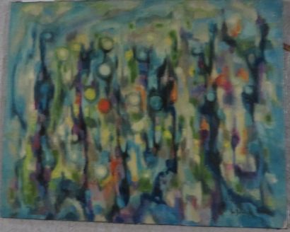 Jos DECOCK (1934-2010)
Bulles bleues, 1957

Toile,...