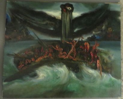 Jos DECOCK (1934-2010)
Scène satanique

Toile

60...