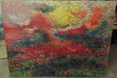 Feux et vie, 1962
Huile sur toile signée...