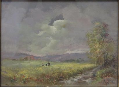 École FRANÇAISE du XXe siècle

Les lavandières
Gouache...