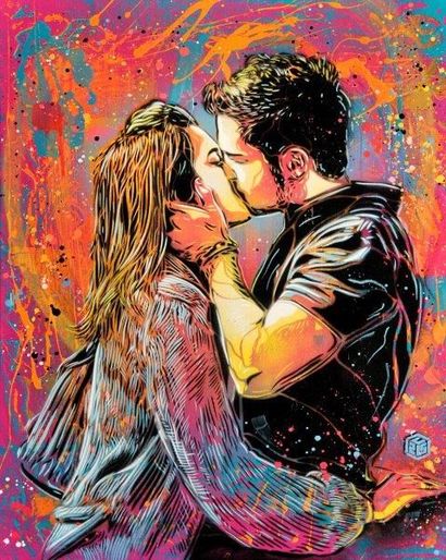 C215 (né en 1973)
Le baiser

Peinture aérosol...