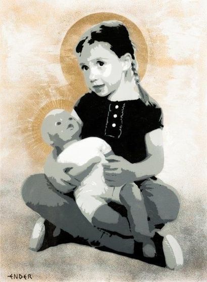 ENDER (né en 1973)
Mariolle à l’enfant, 2016
Peinture...