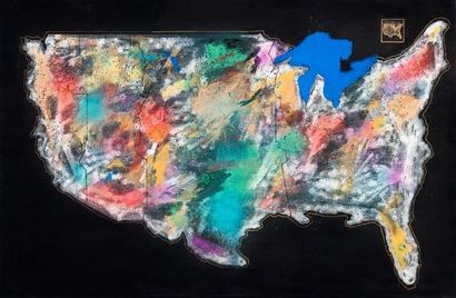 FUTURA 2000 (né en 1955)
Sans titre (Map),1984

Peinture...