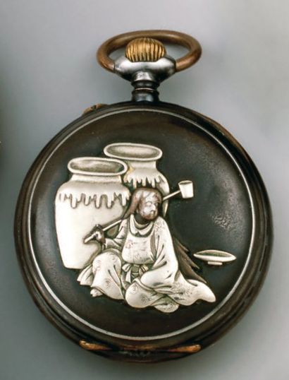 MONTRE DE POCHE à remontoir au pendant en...