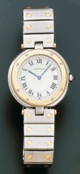 MONTRE-BRACELET d'homme en or et acier, de...