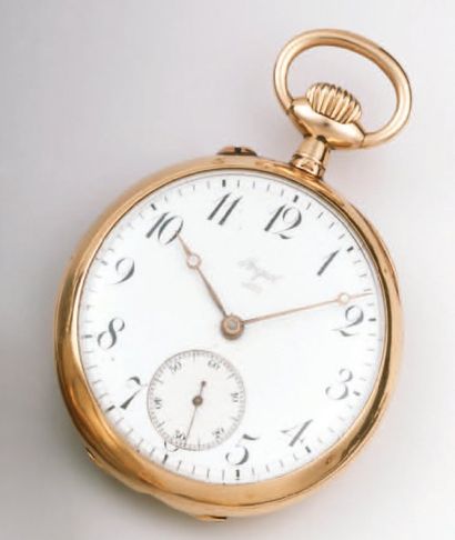 MONTRE DE POCHE à remontoir en or jaune,...