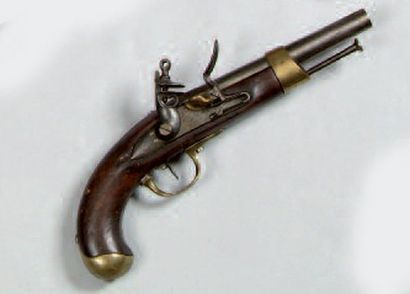 PISTOLET D'ARÇON À SILEX MODÈLE AN XIII....