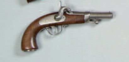 PISTOLET À PERCUSSION D'OFFICIER DE GENDARMERIE...