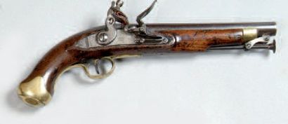 PISTOLET RÉGLEMENTAIRE À SILEX TOWER. Canon...