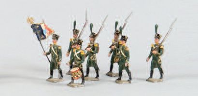 CBG. Infanterie Légère Ier Empire. 1 officier,...