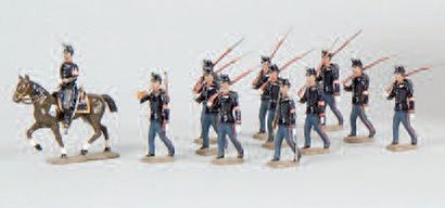 CBG. Régiment d'Infanterie suisse au défilé...