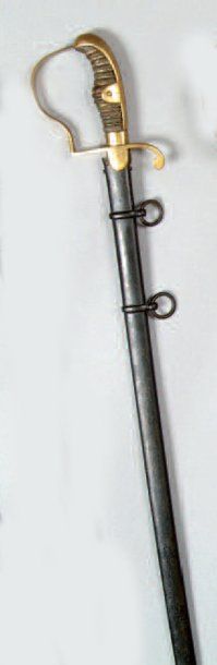 SABRE D'OFFICIER DE CAVALERIE PRUSSIEN. Poignée...