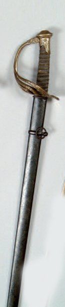 SABRE D'OFFICIER D'INFANTERIE. Poignée recouverte...