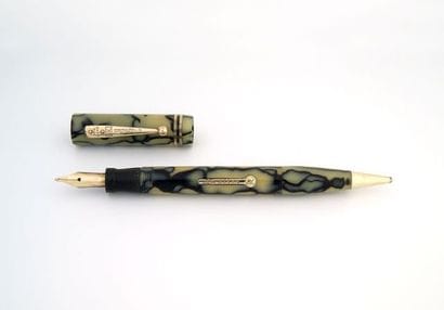 MARATHON combo plume+ mine noir et perle,...