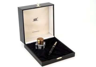 MONTBLANC , plume 146 noir avec encrier en...