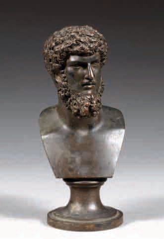 BUSTE DE MARC-AURÈLE Bronze à patine brune...