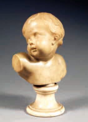 BUSTE D'ENFANT en marbre blanc Début XIXe...