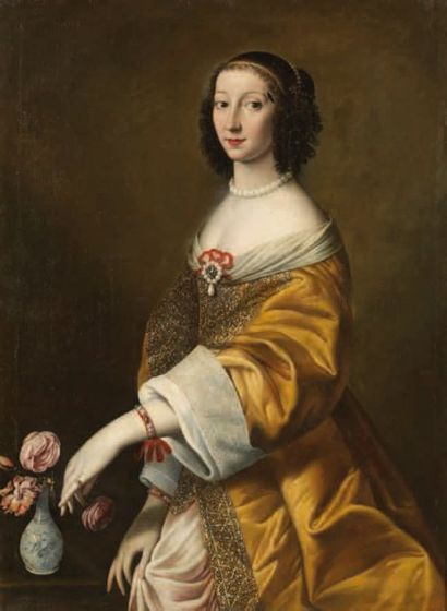 ECOLE ANGLAISE DU XVIIE SIÈCLE
Jeune femme...