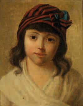 ECOLE FRANÇAISE DU XIXe SIÈCLE
Jeune fille...