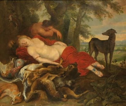 ECOLE FRANÇAISE DU XIXè SIÈCLE, D'APRÈS RUBENS
Repos...