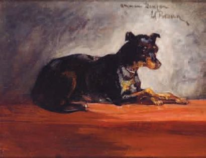 BROWN JOHN LEWIS 1829-1890
La Levrette Huile...