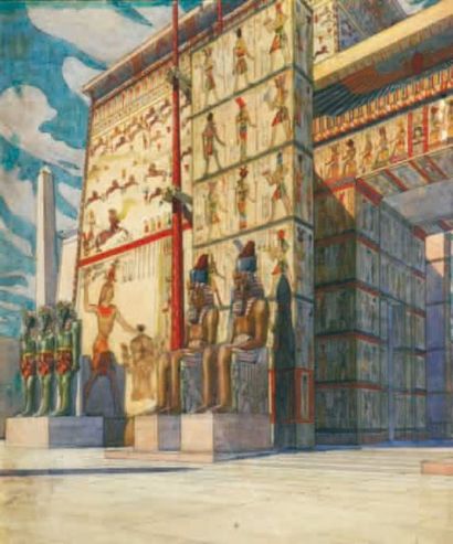 PASINI ALBERTO 1826-1899
Temple Egyptien...