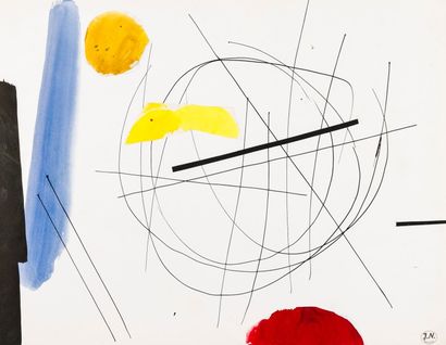 Composition
Cinq encre ou gouache sur papier...