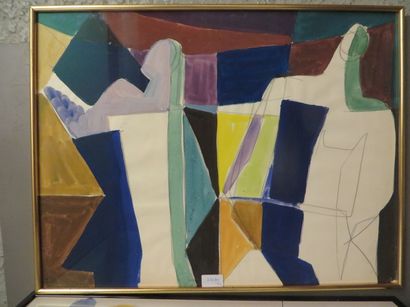 Composition
Cinq encre ou gouache sur papier...