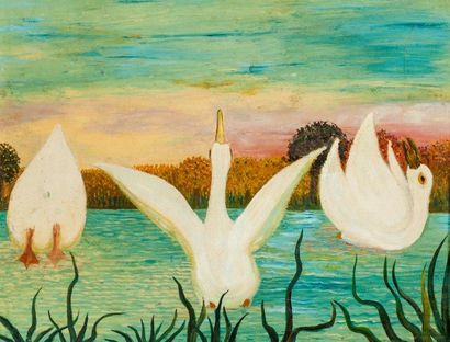 DESNOS Ferdinand (1901-1958)
Les oies

Huile...